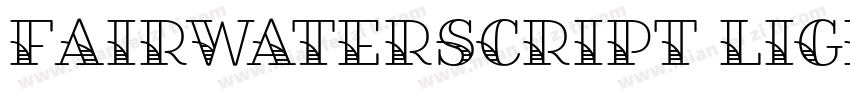 FairwaterScript Light字体转换